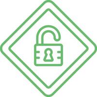 Unsecure Outline Icon vector