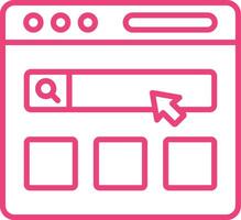 Web Browser Line Icon vector