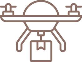 Drone Delivery Outline Icon vector