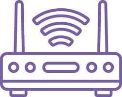 Wifi Router Line Icon vector