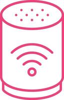 Smart Speaker Outline Icon vector
