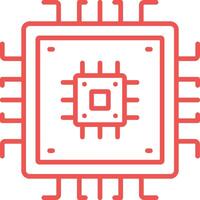 Microchip Outline Icon vector
