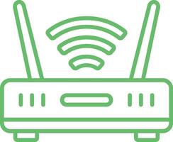 Wifi Router Outline Icon vector