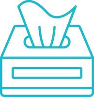 Tissue Box Outline Icon vector