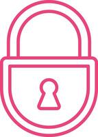 Locked Line Icon vector