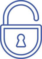 Unlocked Outline Icon vector