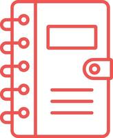 Notebook Outline Icon vector