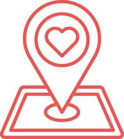 Outline Location Icon vector
