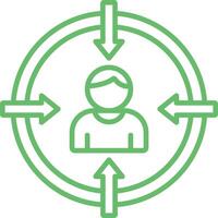 Target Audience Outline Icon vector
