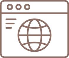Outline Browser Icon vector