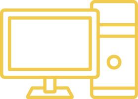 Outline Computer Icon vector