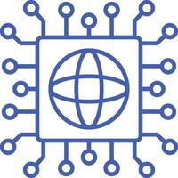 Global Line Icon vector