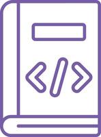 Coding Book Line Icon vector