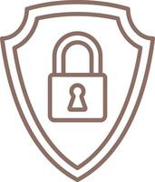 Security Outline Icon vector