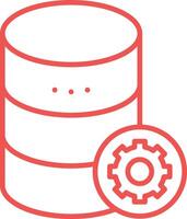 Outline Database Icon vector