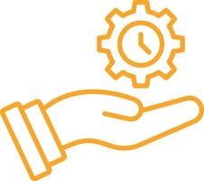 Outline Time Management Icon vector