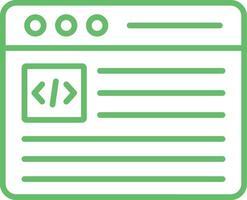 Web Coding Outline Icon vector