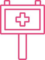 Signboard Outline Icon vector