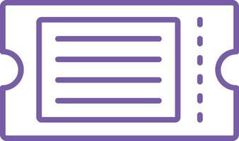 Ticket Outline Icon vector