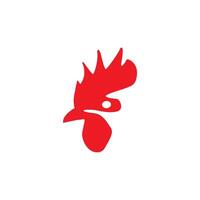 Chicken logo, animal head, farm sign isolated on the white background vector