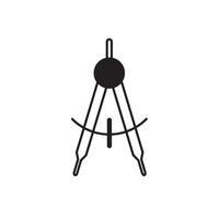 compass icon line style vector
