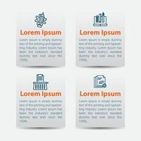 Four Step Infographic Design With Colorful Element And Icon vector