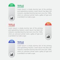 Three Step Infographic Design with colorful element like numbering and icon vector