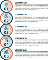 Five Step Infographic Element and Icon Design. vector