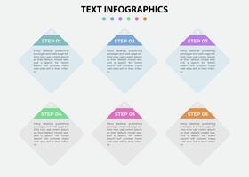 Six Step Data Infographic Design vector