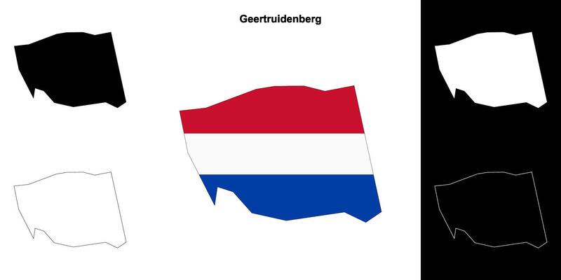 Geertruidenberg blank outline map set