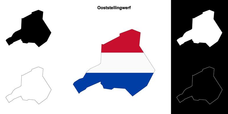 Ooststellingwerf blank outline map set