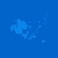Blue halftone dot outline map background of Aland vector