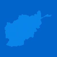 Blue halftone dot outline map background of Afghanistan vector