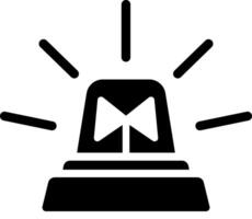 Siren Black Flat Icon on White vector