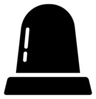 Flat Emergency Icon with Siren vector