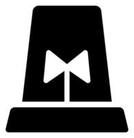Warning Siren Flat Icon Minimal vector