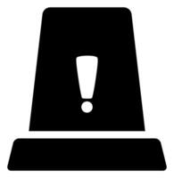 Simple Emergency Alert Flat Icon vector