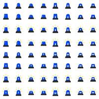 Flat Siren Blue Icons for Digital Use vector