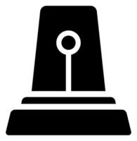 Flat Monochrome Emergency Siren vector
