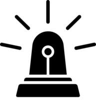 Siren Flat Icon Design on White vector