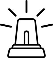 Warning Siren Icon Simple Design vector