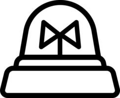 Caution Siren Icon In Simple Line vector