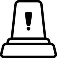 Siren Outline With Caution Mark vector