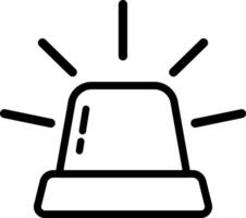 Minimal Alert Beacon Line Drawing vector