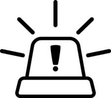 Basic Siren Icon In Outline Form vector