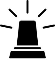 Siren Light in Minimal Flat Design vector