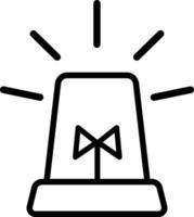 Flat Siren Icon With Simple Lines vector
