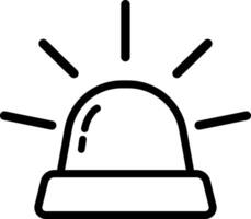 Warning Beacon Icon Minimal Design vector
