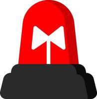 Flat Red Siren Icon Emergency vector