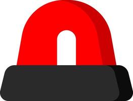Flat Icon Red Siren For Alerts vector